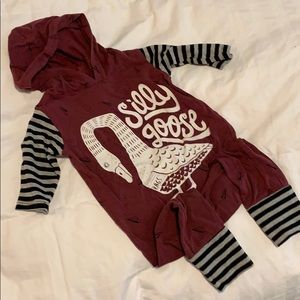 Rags to Raches silly Goose romper